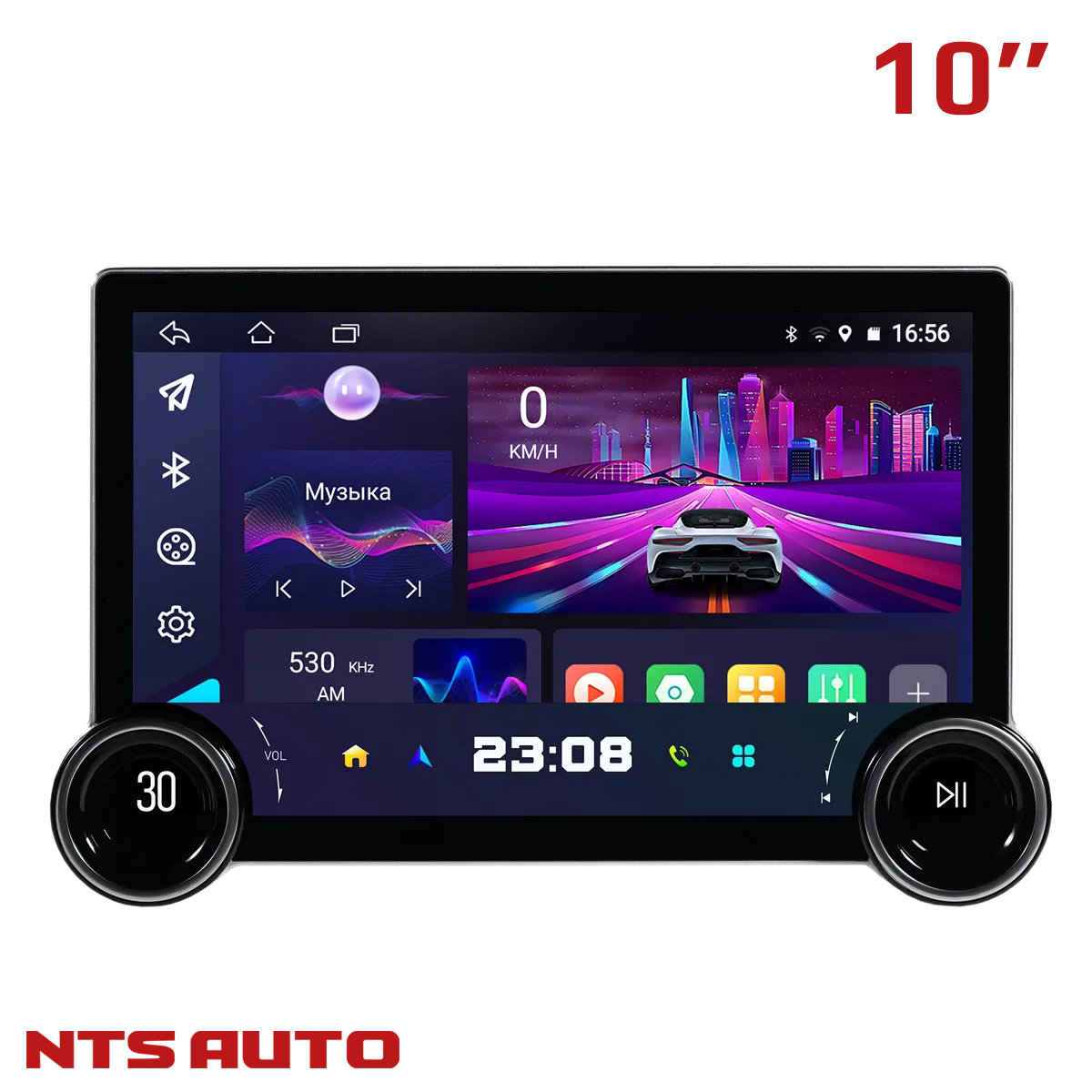 Магнитола NTS-AUTO R1S 4/64G (10 дюймов с кнопками) с камерой заднего вида   