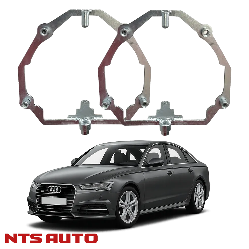 Переходные рамки для Audi A6 IV (C7) дорестайл (2010-2014) под линзы Hella 3r/5r, Би-Лед